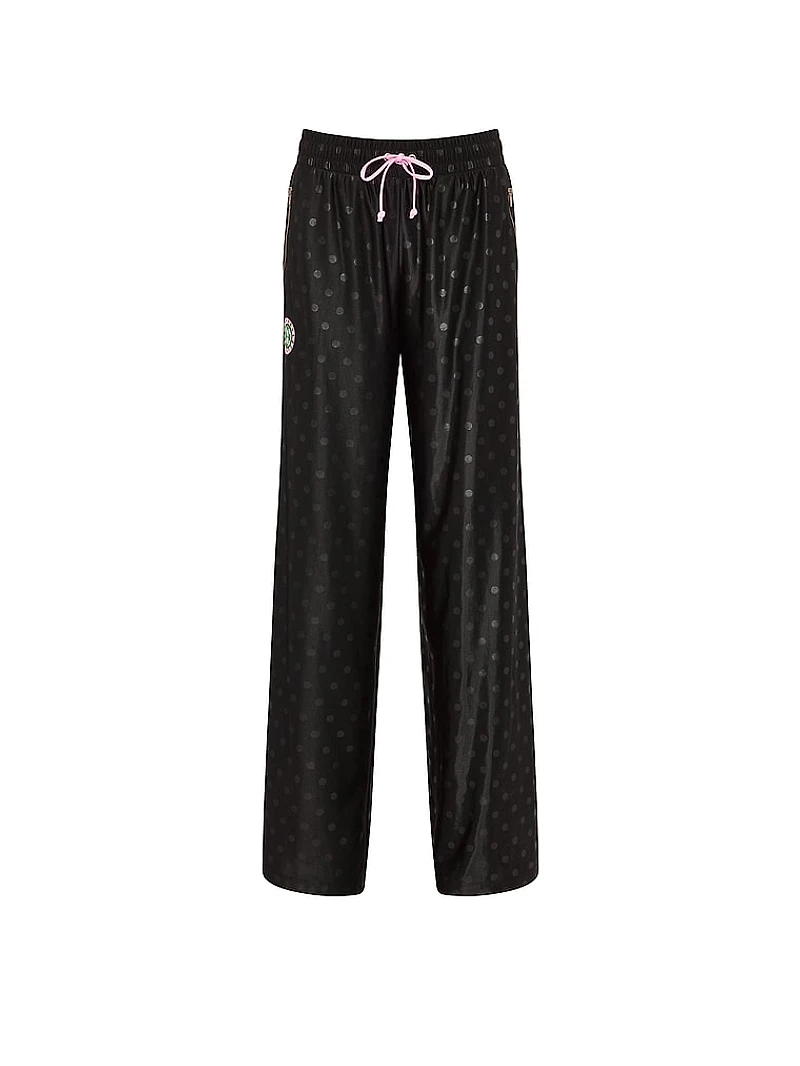 Satin Straight-Leg Pants