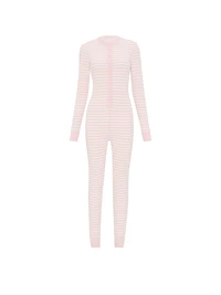 Soft Thermal Henley Long Onesie