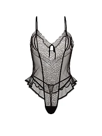 Tease Lace & Mesh Flutter Romper