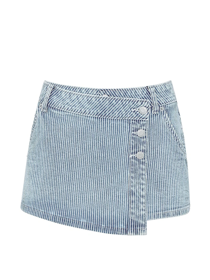 Mini Jean Wrap Skort