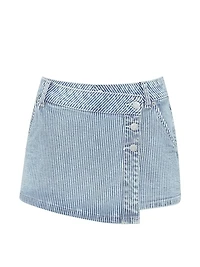 Mini Jean Wrap Skort