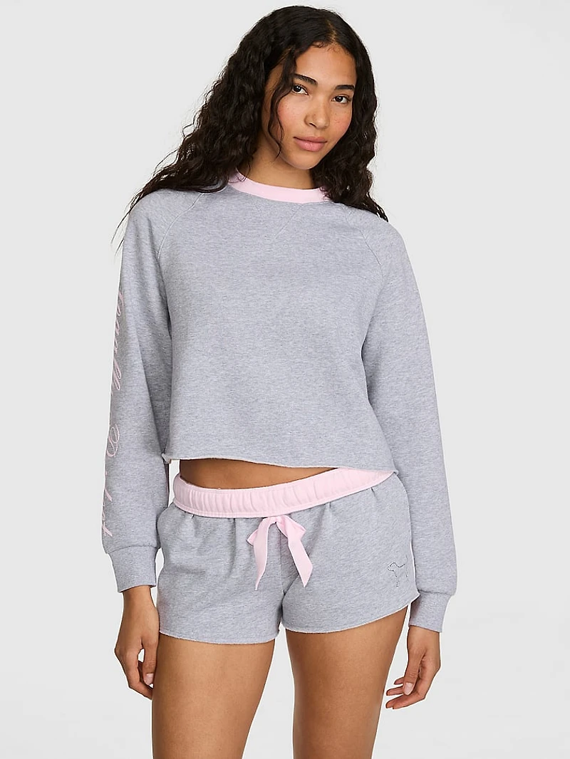 PINK | Elle Campus Fleece™ Cropped Crew Sweatshirt