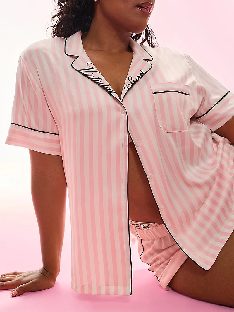 Signature Satin Short Pajama Set