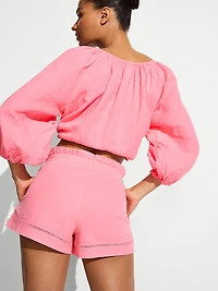 Beachwear Cotton Gauze Shorts