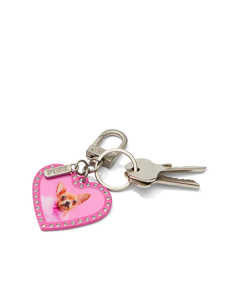 PINK | Elle Micro Dog Keychain Charm