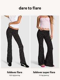 All-Day Cotton™ Foldover Super Flare Leggings