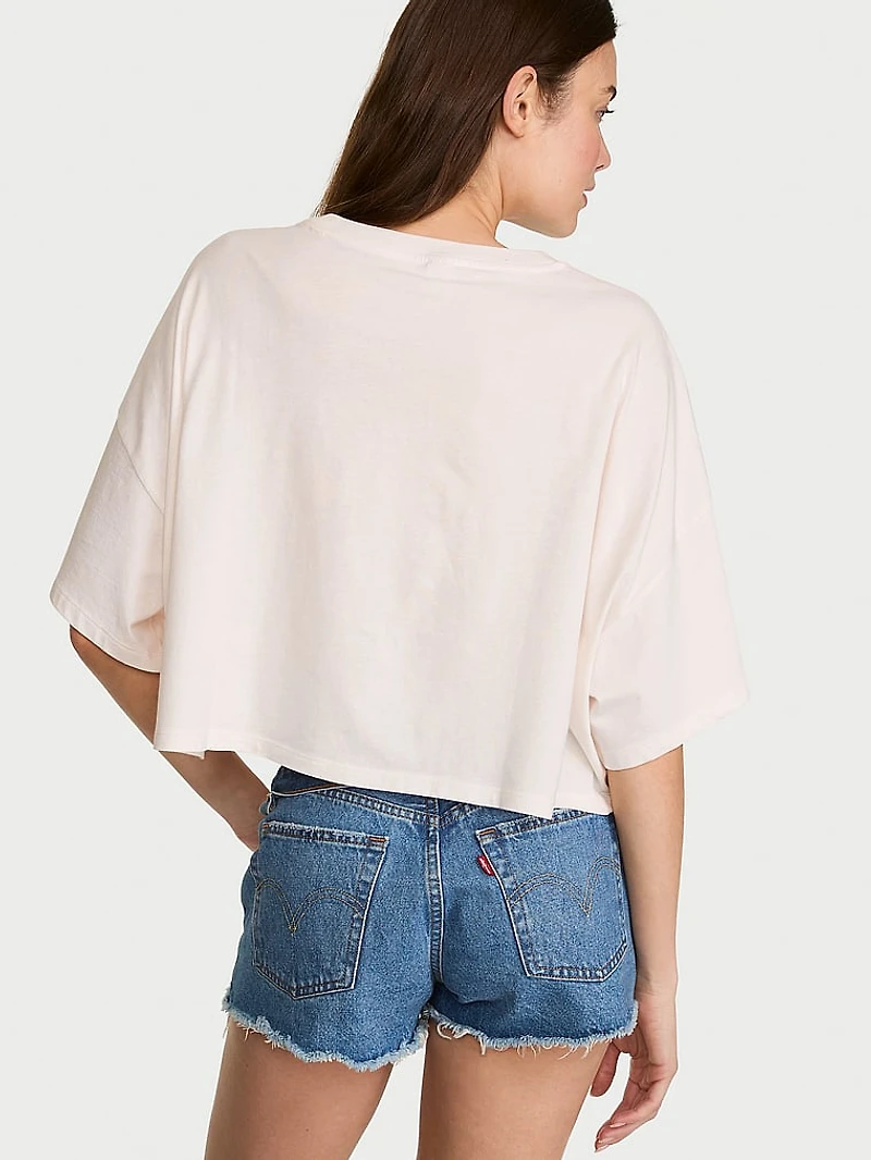 100% Cotton Oversized Crop Tee