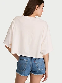100% Cotton Oversized Crop Tee