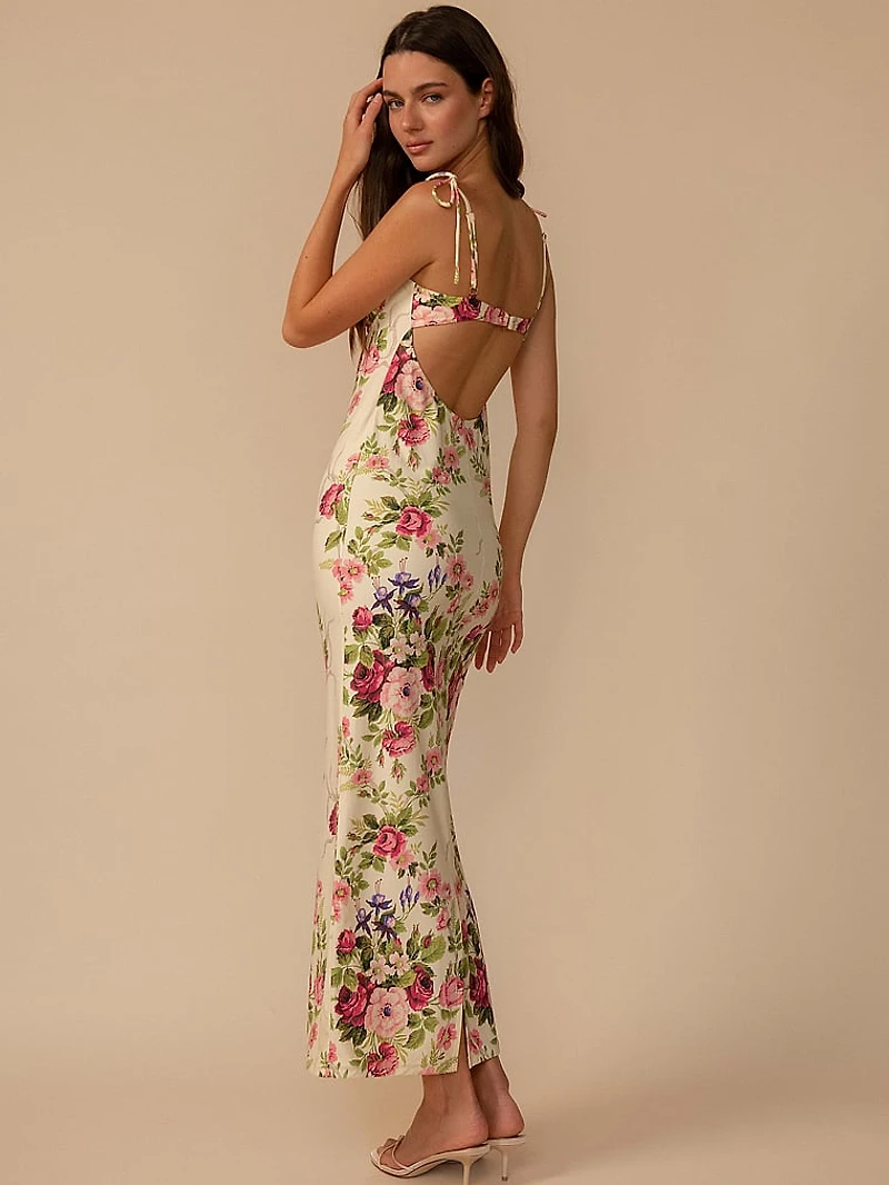 Petal Long Slip Dress
