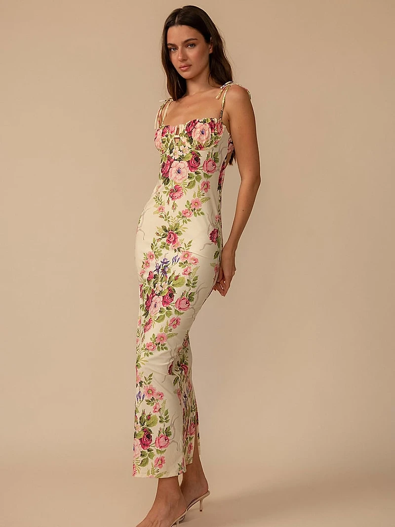 Petal Long Slip Dress