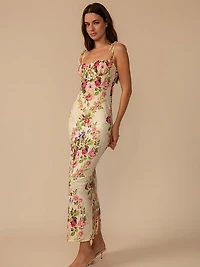 Petal Long Slip Dress