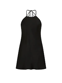 Luxe Satin Halter Mini Slip Dress