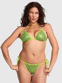 PINK | Elle Sequin Side-Tie Cheeky Bikini Bottom