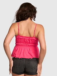 Ruched Ruffle Cami