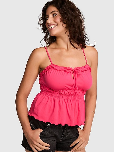 Ruched Ruffle Cami