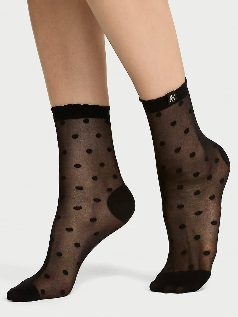 2-Pack Sheer Crew Socks