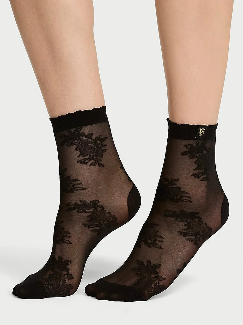 2-Pack Sheer Crew Socks