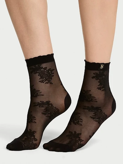 2-Pack Sheer Crew Socks