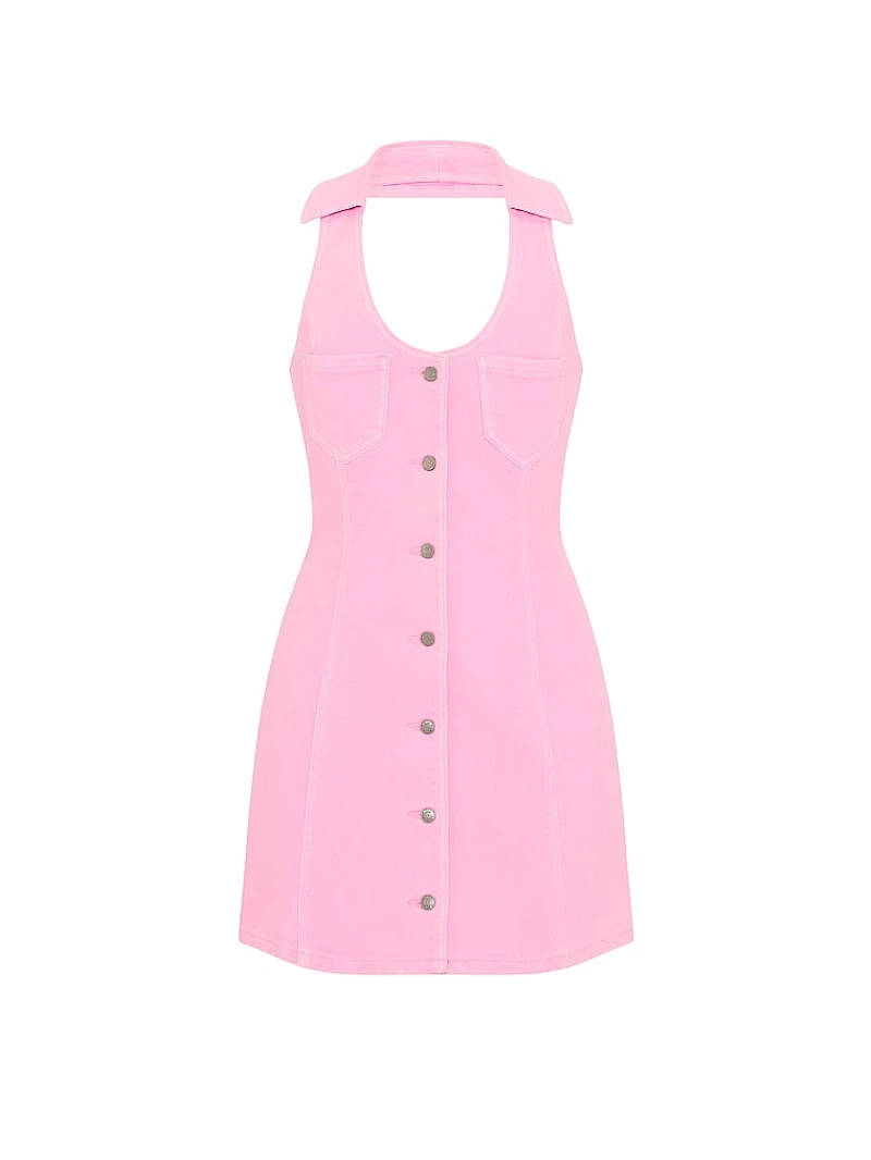 PINK | Elle Denim Halter Dress