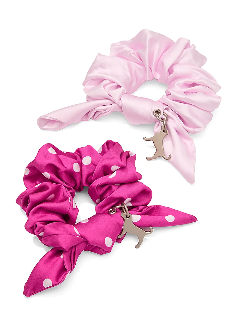 2-Pack Charm Scrunchie Set