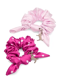 2-Pack Charm Scrunchie Set