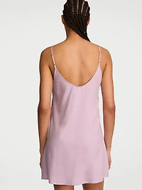 Modal-Cotton Keyhole Slip Dress