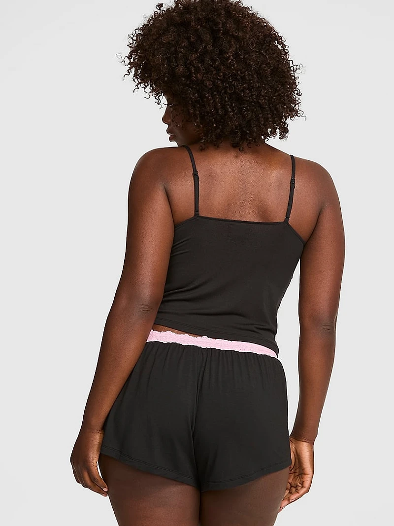 Pointelle Micro Pajama Shorts