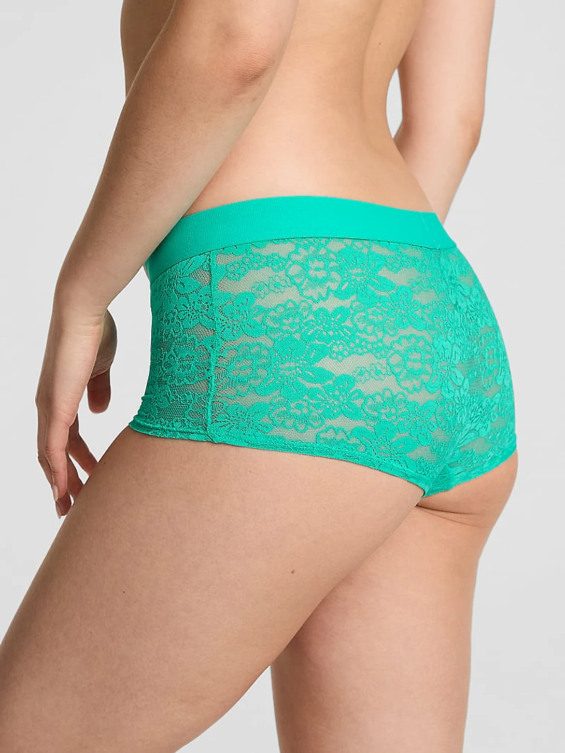 Logo Mesh Boyshort Panty