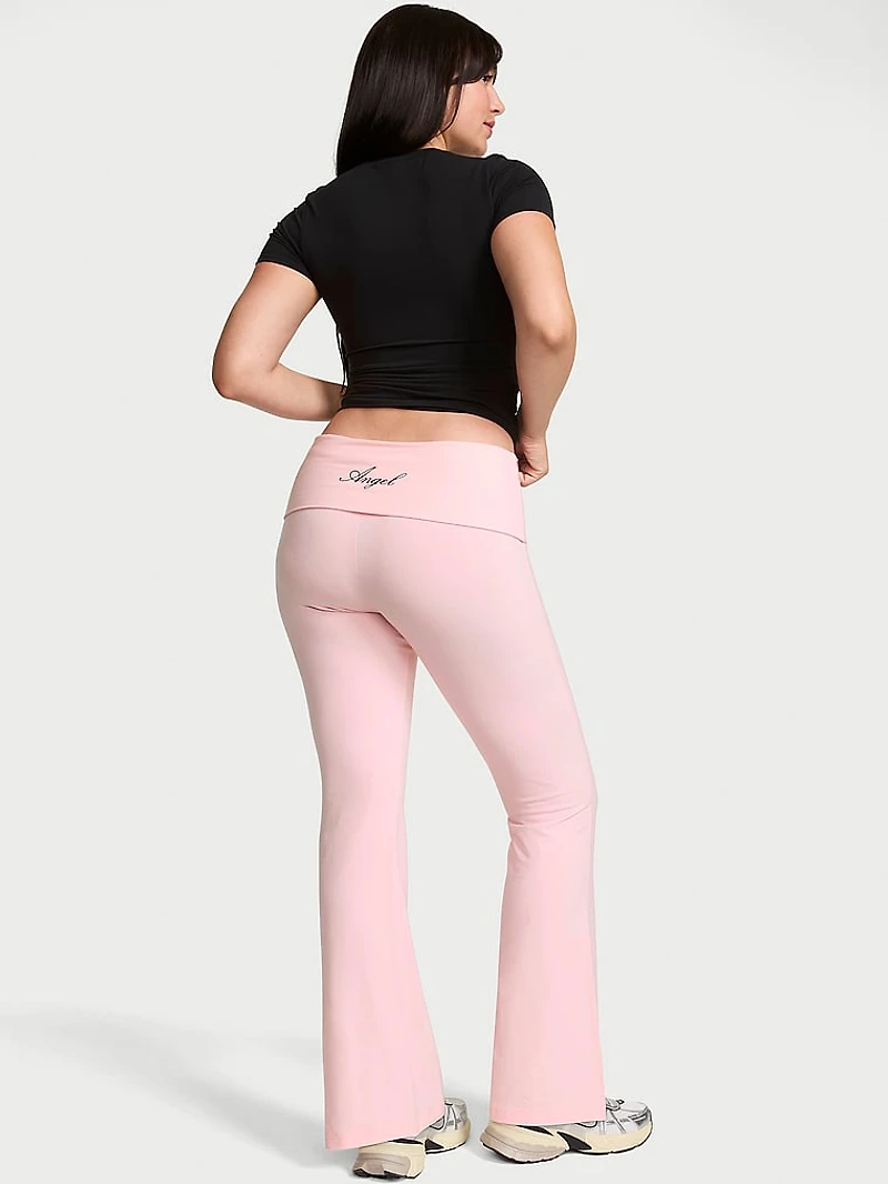 Cotton Foldover Flare Legging