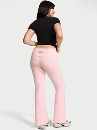 Cotton Foldover Flare Legging