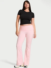 Cotton Foldover Flare Legging
