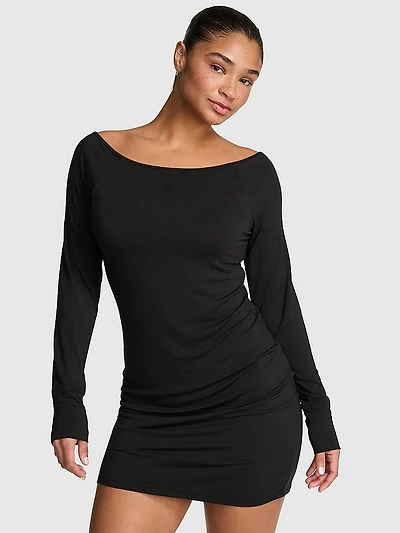 24/7 Lounge Modal Off-The-Shoulder Dress