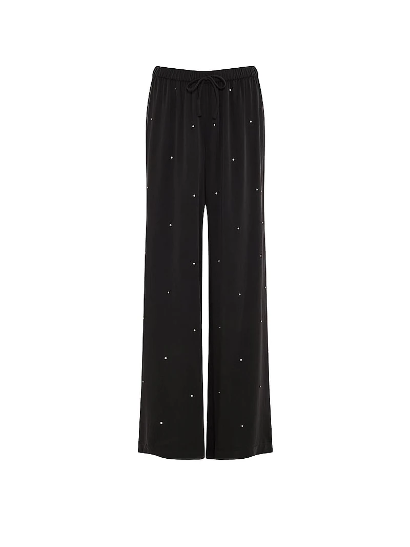 Silky Shine Wide-Leg Pant