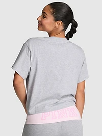 PINK | Elle Campus Cotton™ Cropped Tee