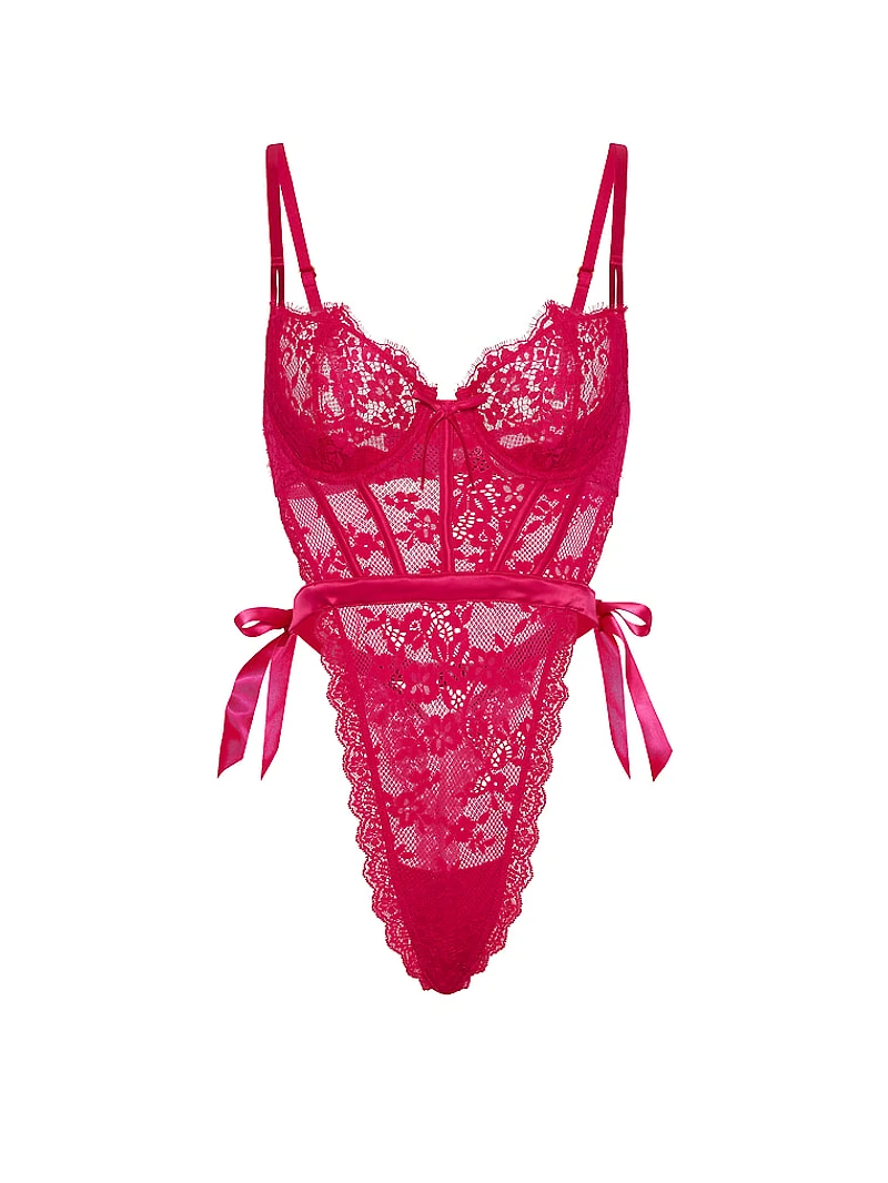 Wicked Unlined Lace Teddy