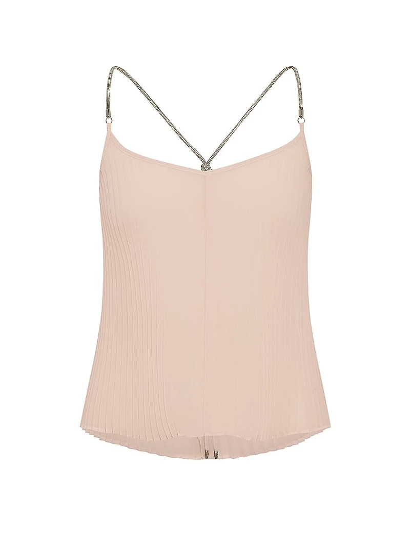 Beachwear Shine Rope Pleated Chiffon Top