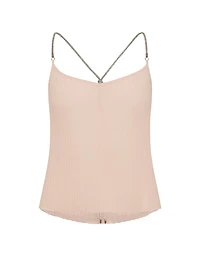 Beachwear Shine Rope Pleated Chiffon Top
