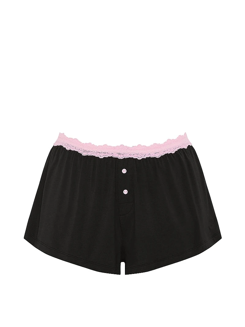 Pointelle Micro Pajama Shorts