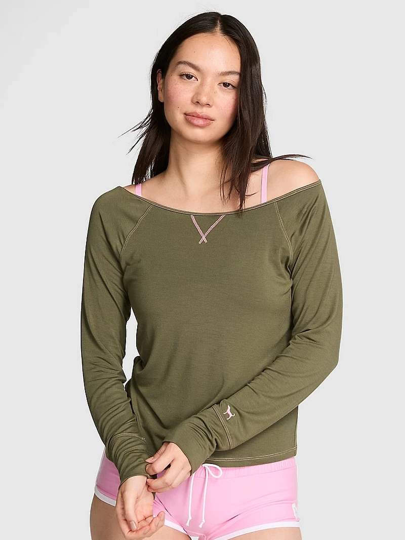 24/7 Lounge Modal Oﬀ-The-Shoulder Top