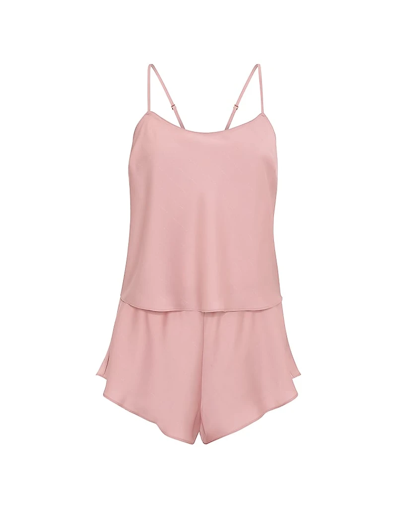 Satin Open-Back Cami & Shorts Set