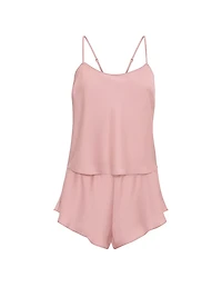 Satin Open-Back Cami & Shorts Set