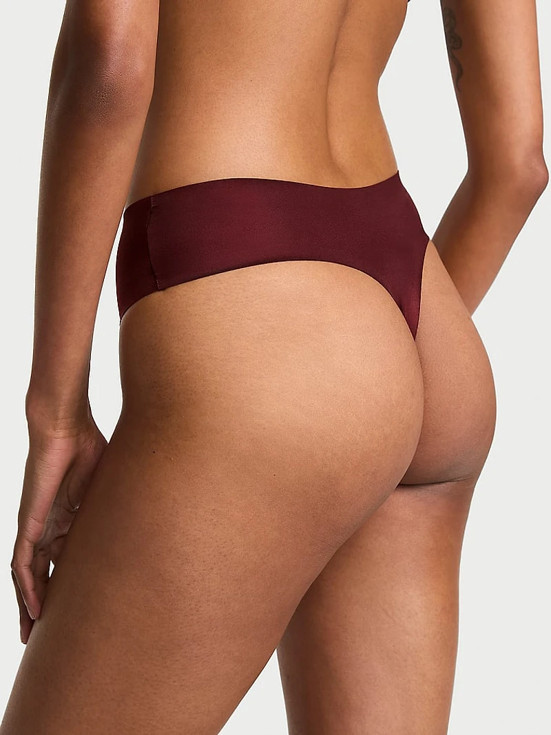 No-Show High-Shine Mid-Rise Thong Panty