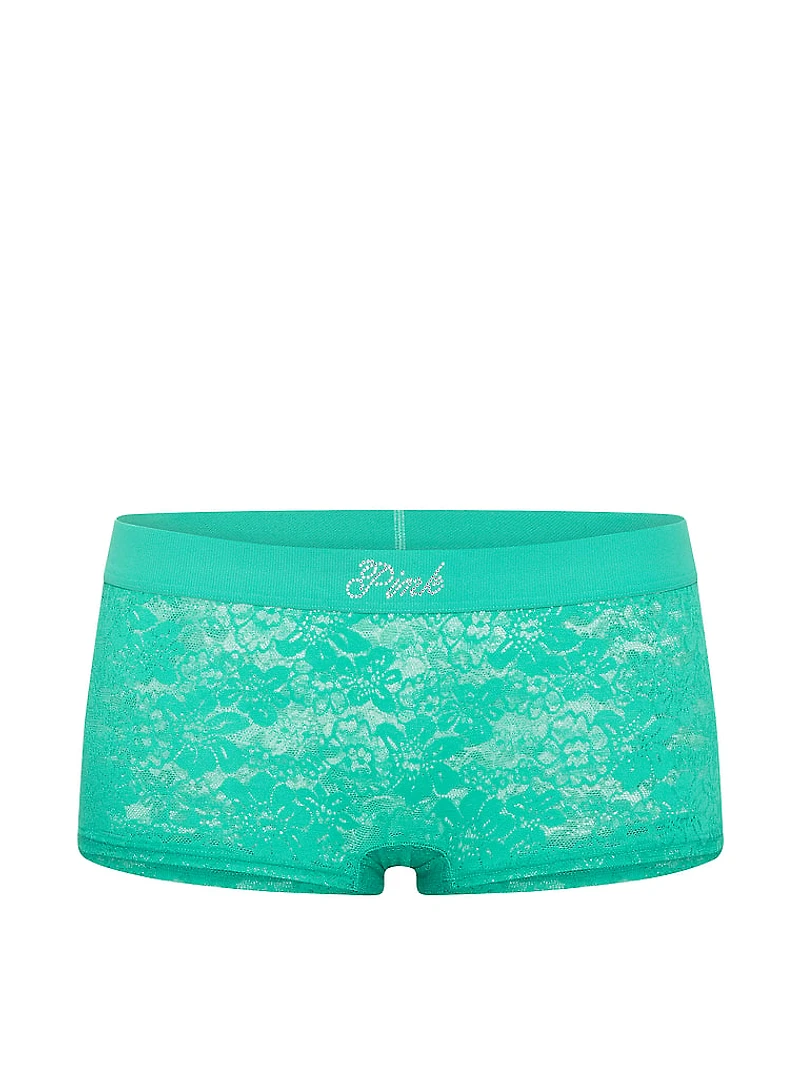 Logo Mesh Boyshort Panty