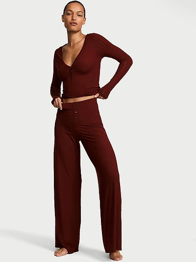 SoSoft™ Modal Ultra-Fine Henley Top & Pant Set