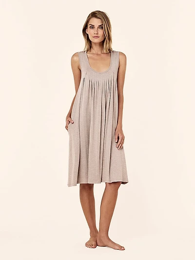Kate Modal Pleat Front Midi Length Nightie
