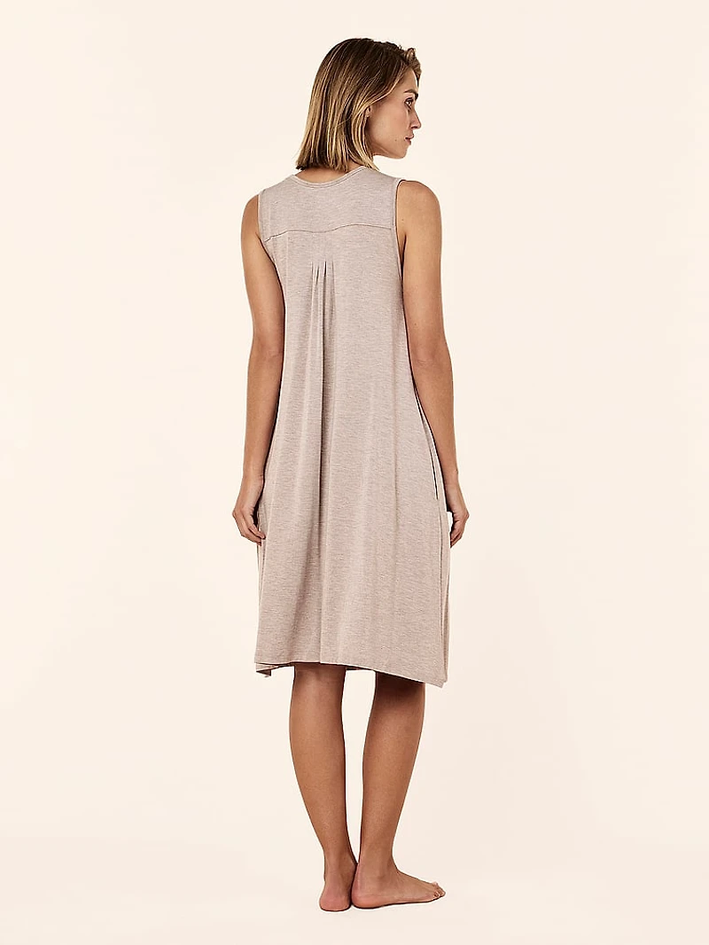 Kate Modal Pleat Front Midi Length Nightie