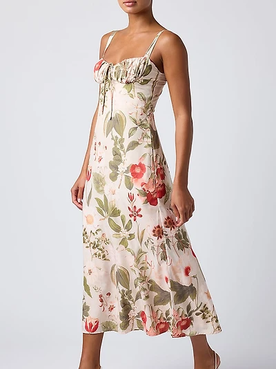 Sally Tie Front Midi Dress