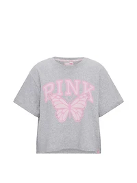PINK | Elle Campus Cotton™ Cropped Tee