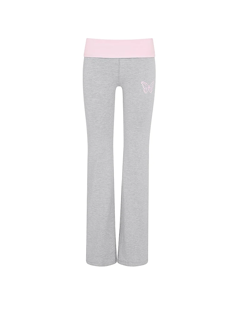 PINK | Elle All-Day Cotton™ Foldover Flare Leggings