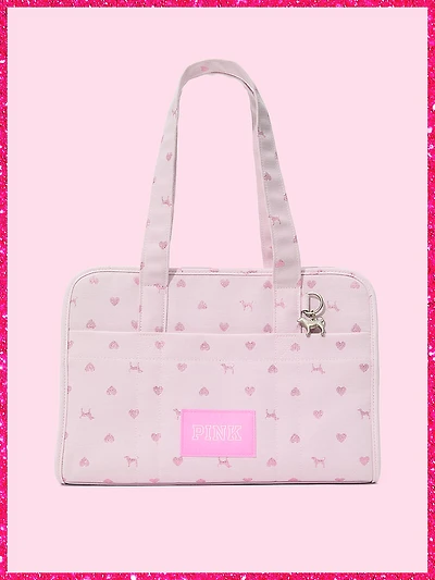 PINK | Elle Jacquard Dog Carrier